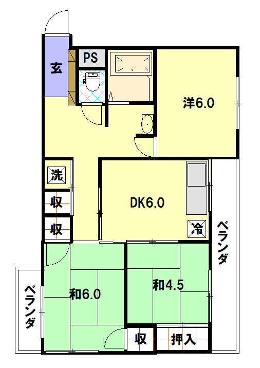 リフォーム前間取り図