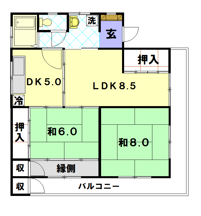 リフォーム前間取り図