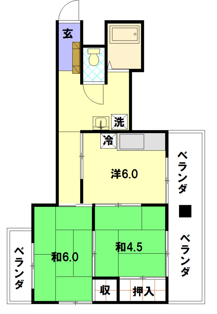 リフォーム前間取り図