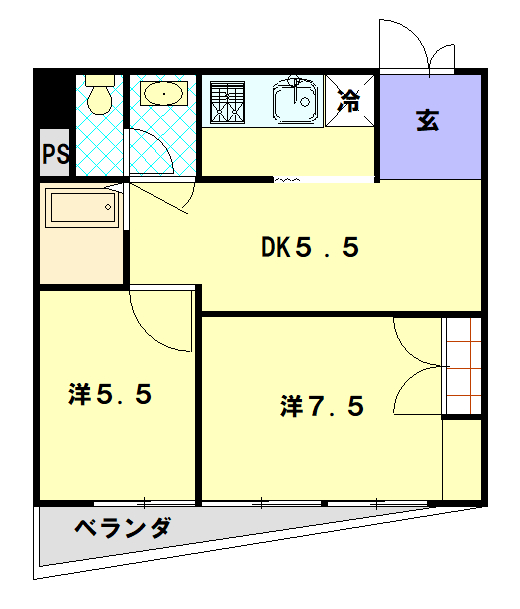 リフォーム前間取り図